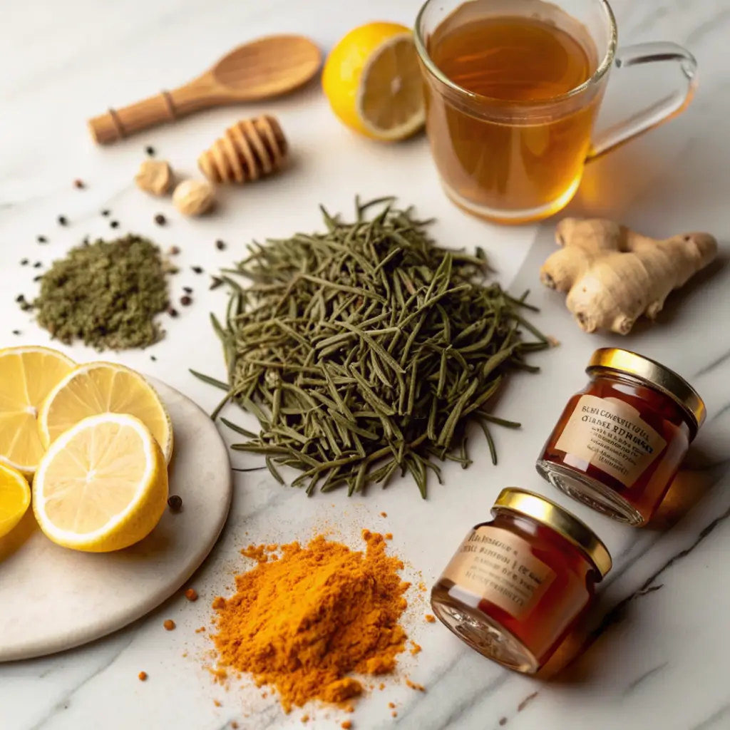 Ingredients for cortisol tea recipe for weight loss